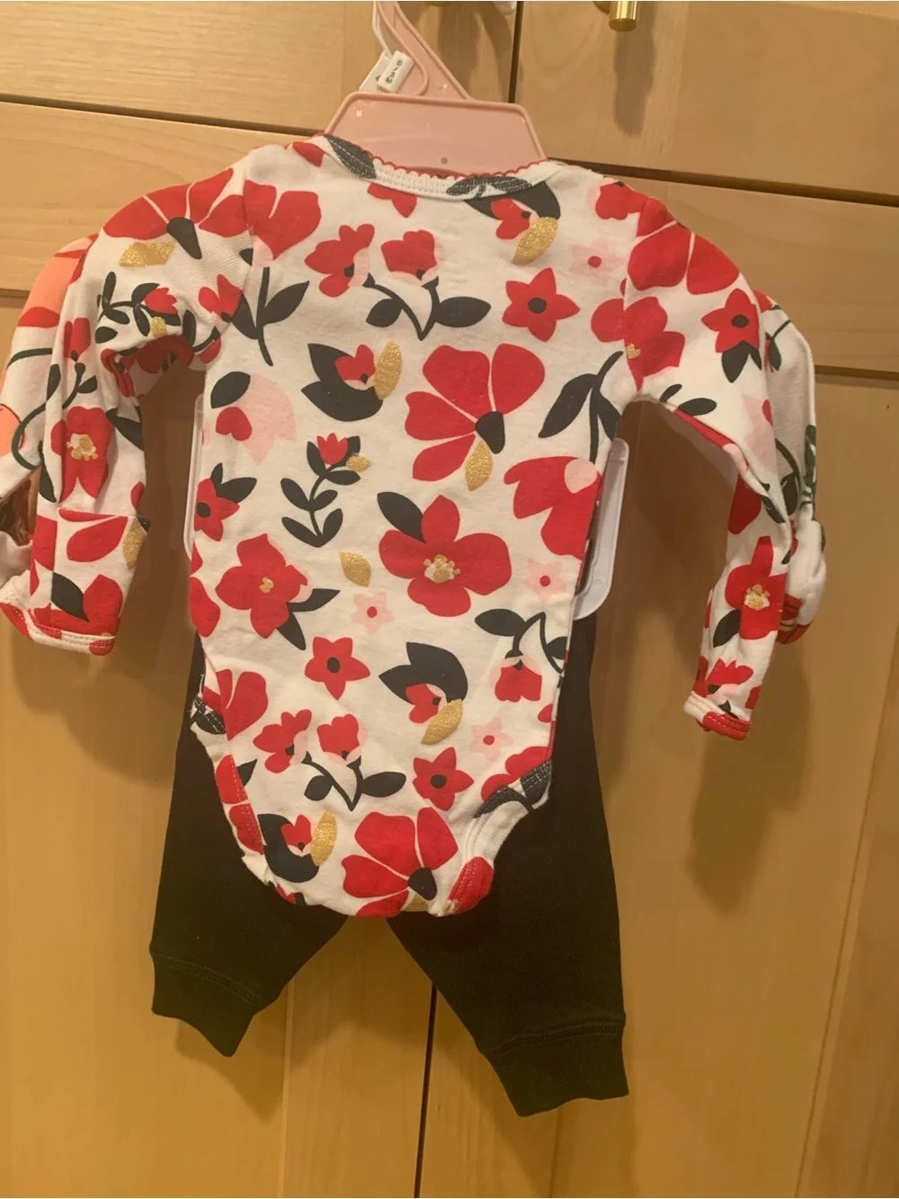 Baby Red and Green Festive Long Sleeve Outfits
